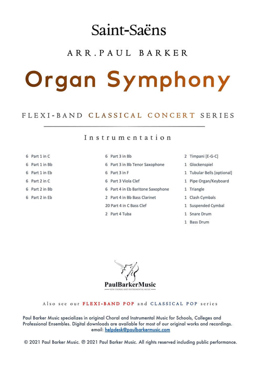 Saint-Saëns Organ Symphony - Paul Barker Music