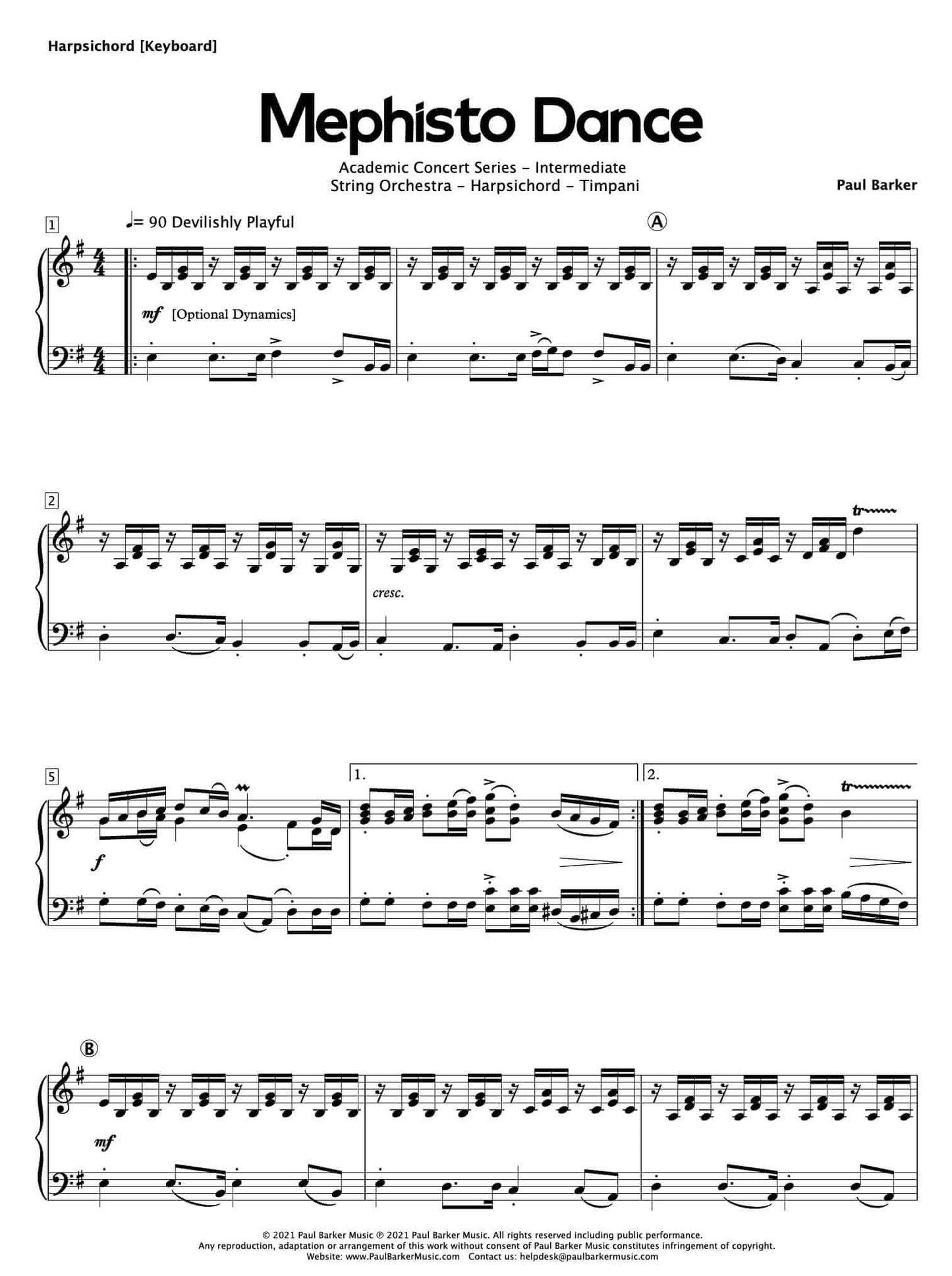 Mephisto Dance - Paul Barker Music