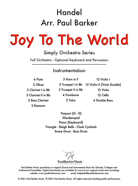 Joy To The World (Full Orchestra) - Paul Barker Music