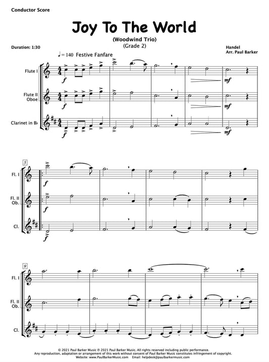 Joy To The World (Woodwind Trio) - Paul Barker Music