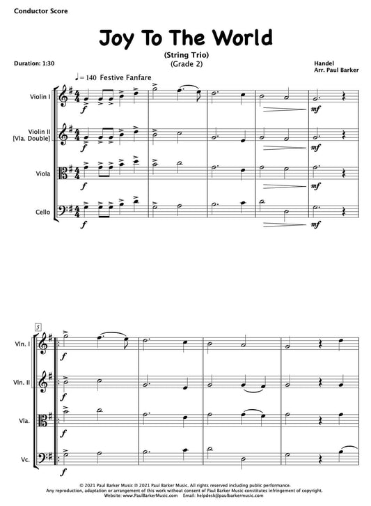 Joy To The World (String Trio) - Paul Barker Music