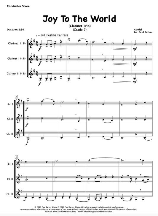 Joy To The World (Clarinet Trio) - Paul Barker Music