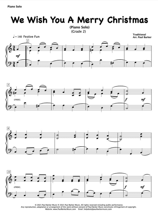 We Wish You A Merry Christmas (Piano Solo) - Paul Barker Music