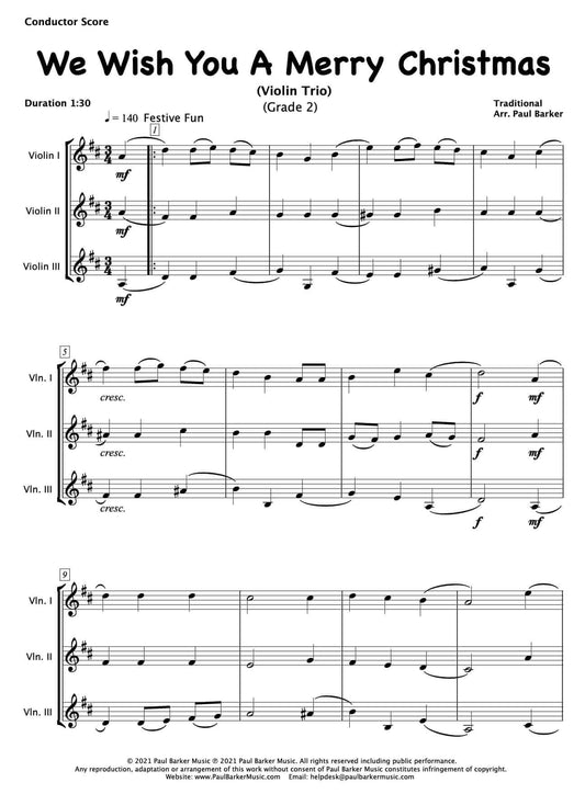 Christmas Violin Trios - book 1 - Paul Barker Music