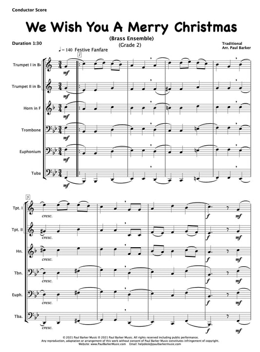 Christmas Brass Ensembles - Book 1 - Paul Barker Music