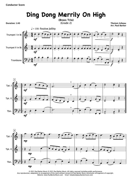 Christmas Brass Trios - Book 1 - Paul Barker Music 