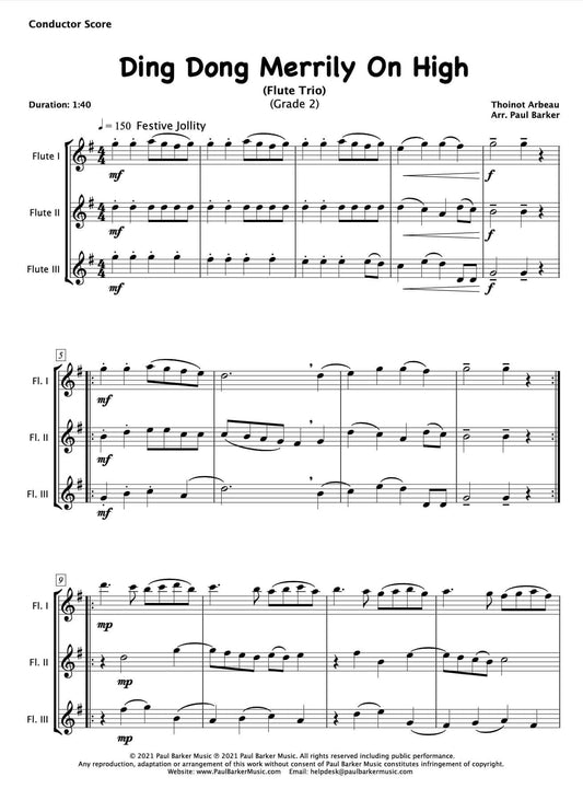 Ding Dong Merrily On High (Flute Trio) - Paul Barker Music