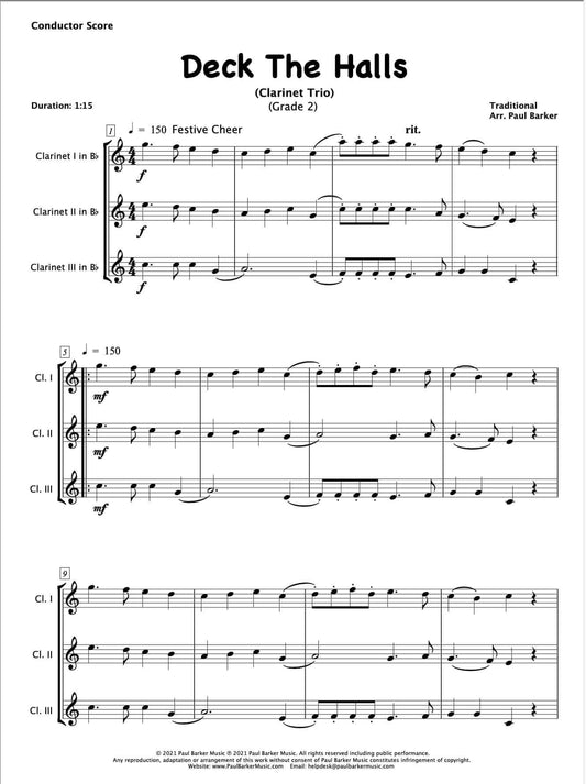 Deck The Halls (Clarinet Trio) - Paul Barker Music