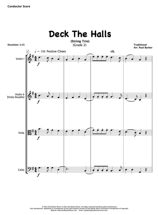 Deck The Halls (String Trio) - Paul Barker Music