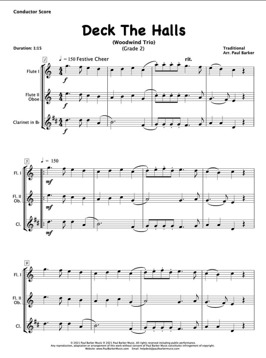 Deck The Halls (Woodwind Trio) - Paul Barker Music