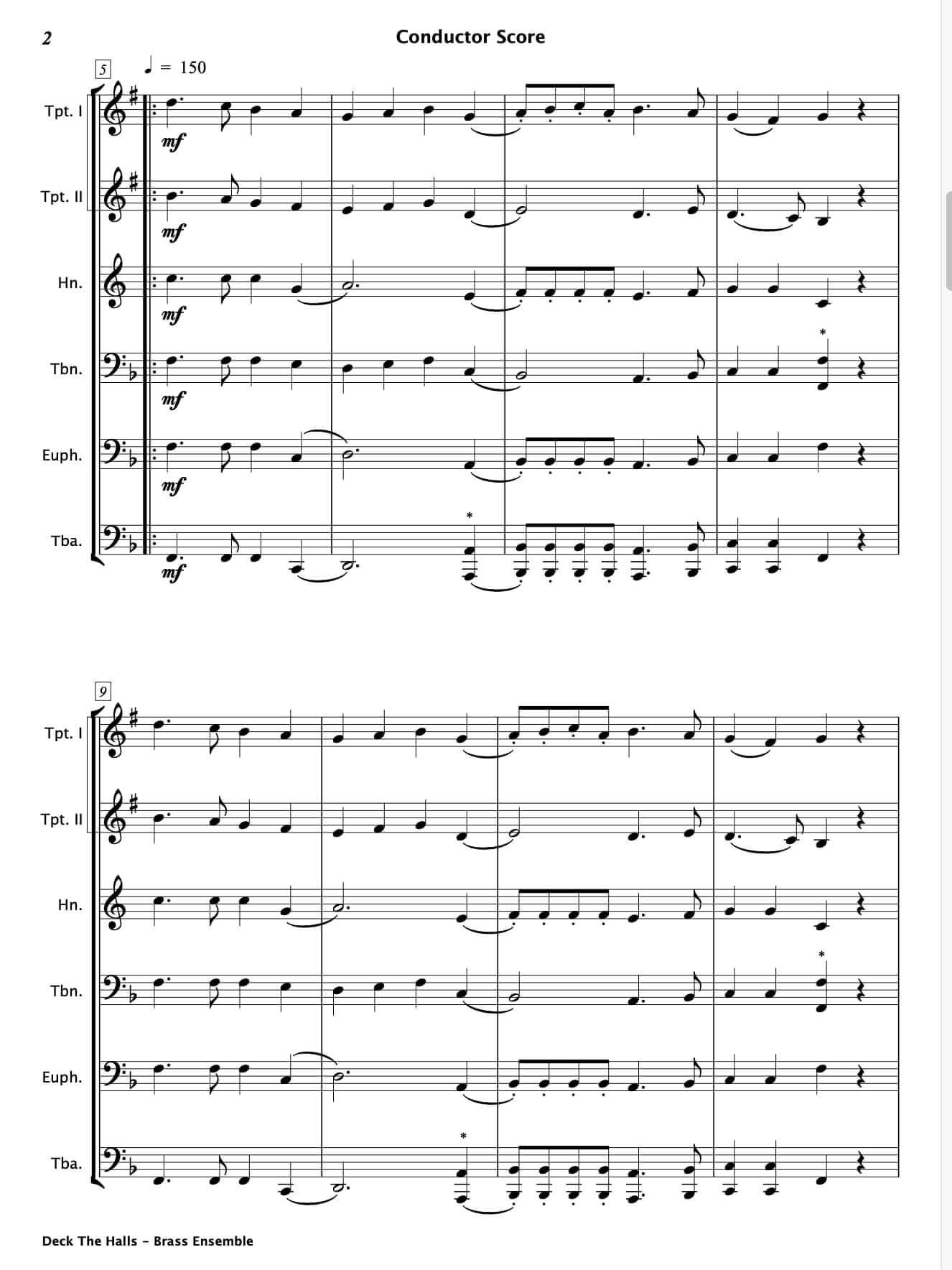 Christmas Brass Ensembles - Book 1 - Paul Barker Music