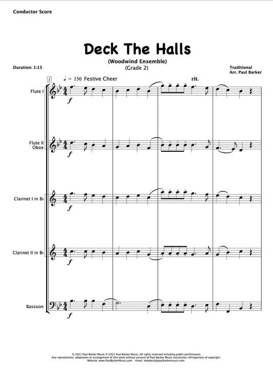 Deck The Halls (Woodwind Ensemble) - Paul Barker Music