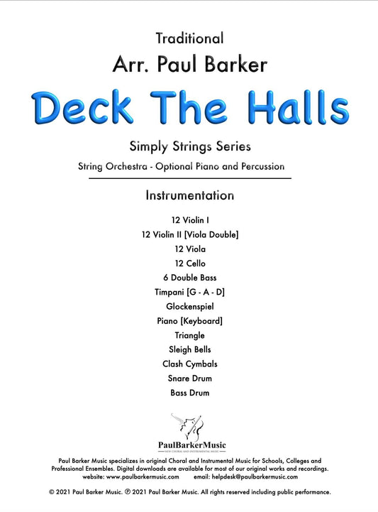 Deck The Halls (String Orchestra) - Paul Barker Music