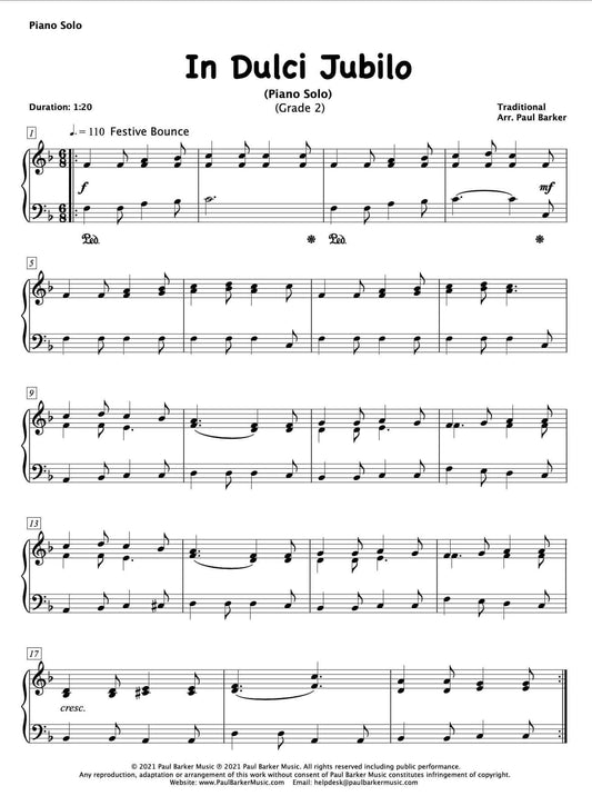 In Dulci Jubilo (Piano Solo) - Paul Barker Music