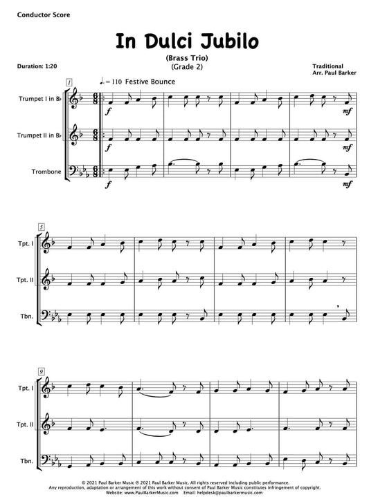 In Dulci Jubilo (Brass Trio) - Paul Barker Music