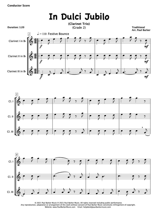 In Dulci Jubilo (Clarinet Trio) - Paul Barker Music