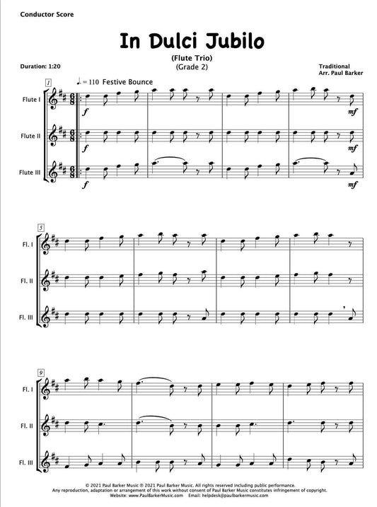 In Dulci Jubilo (Flute Trio) - Paul Barker Music