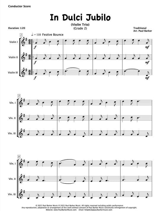 In Dulci Jubilo (Violin Trio) - Paul Barker Music