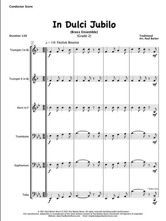In Dulci Jubilo (Brass Ensemble) - Paul Barker Music