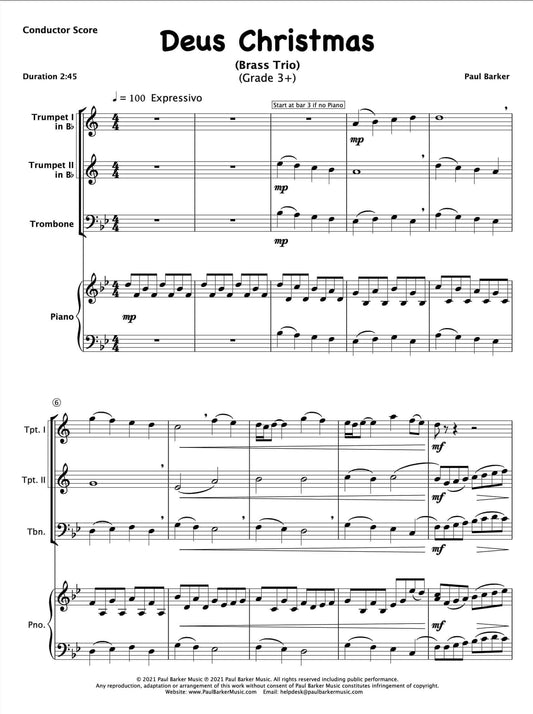 Deus Christmas (Brass Trio) - Paul Barker Music