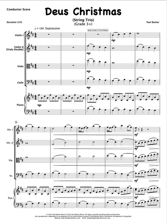 Deus Christmas (String Trio) - Paul Barker Music