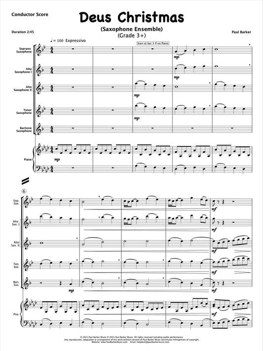 Deus Christmas (Saxophone Ensemble) - Paul Barker Music