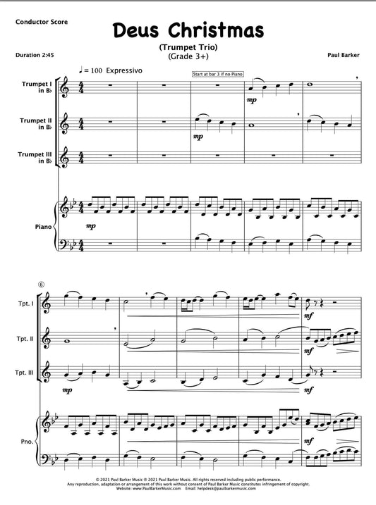 Deus Christmas (Trumpet Trio) - Paul Barker Music