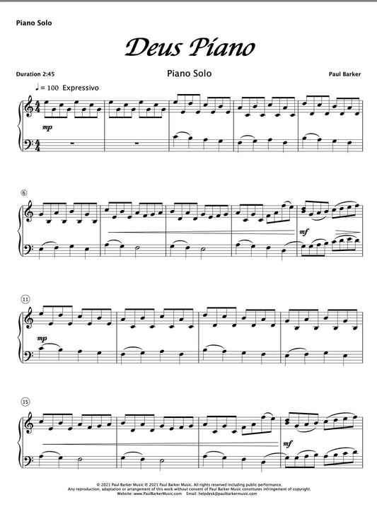 Deus Piano - Paul Barker Music