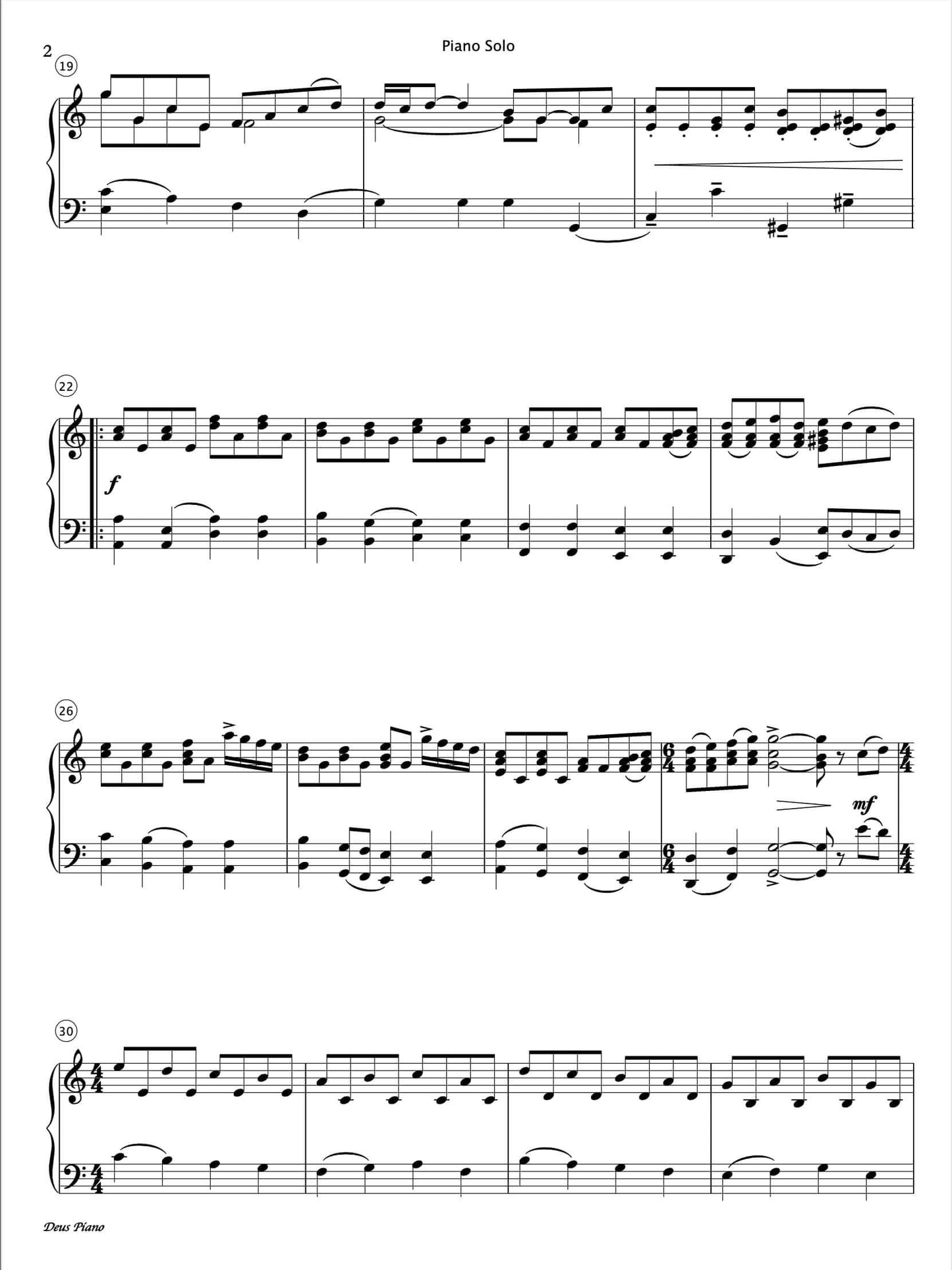 Deus Piano - Paul Barker Music