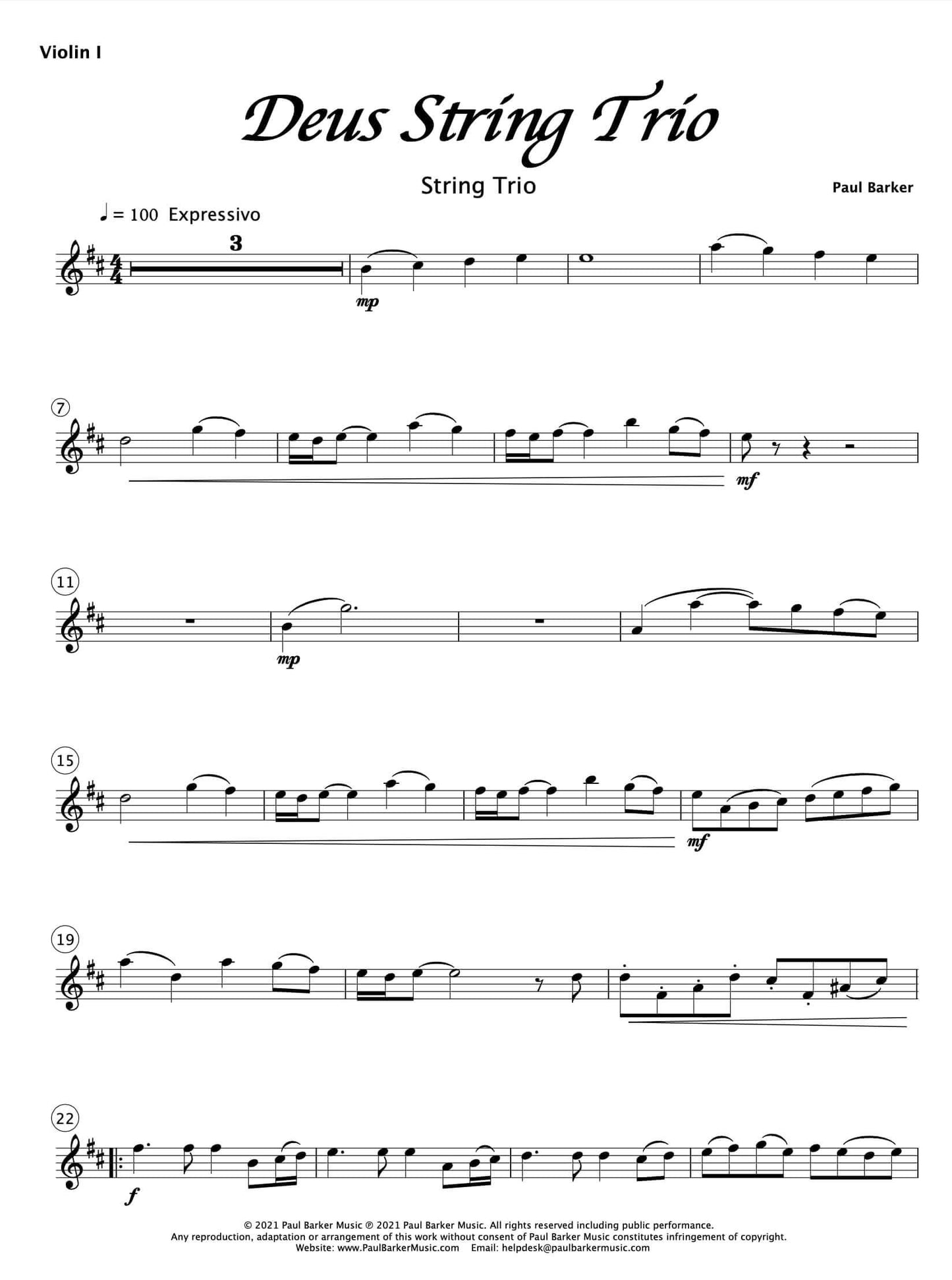 Deus String Trio - Paul Barker Music