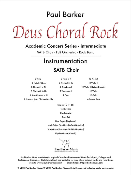 Deus Choral Rock - Paul Barker Music
