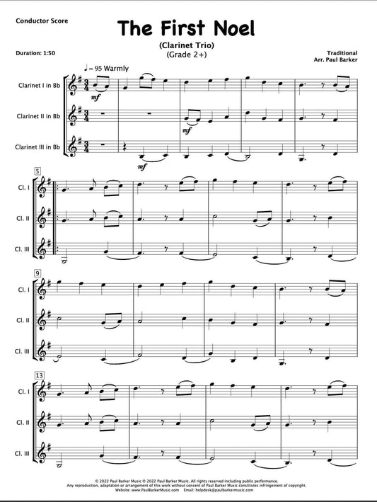 The First Noel (Clarinet Trio) - Paul Barker Music