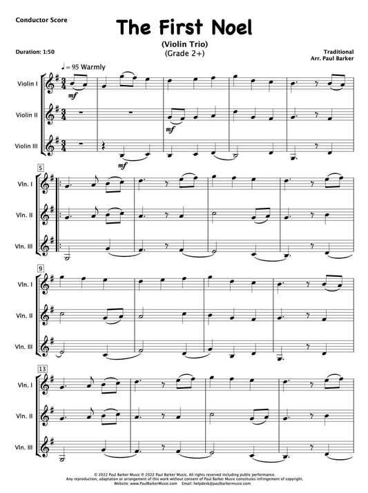 The First Noel (Violin Trio) - Paul Barker Music