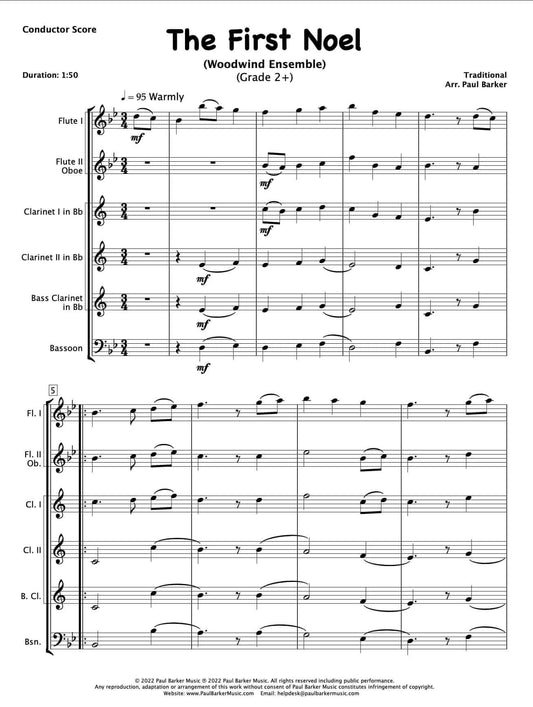 The First Noel (Woodwind Ensemble) - Paul Barker Music