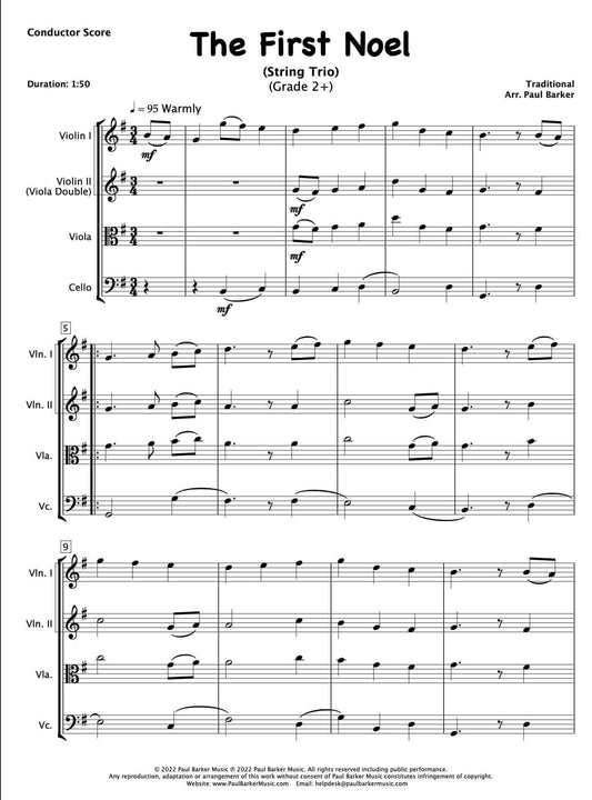The First Noel (String Trio) - Paul Barker Music