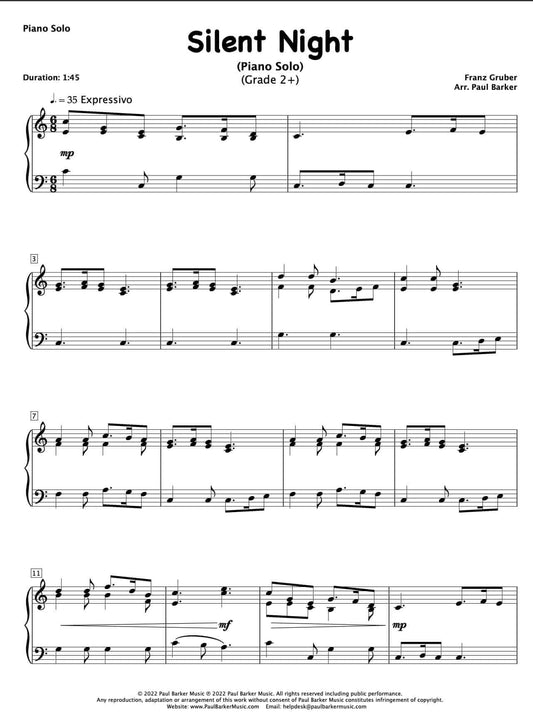 Silent Night (Piano Solo) - Paul Barker Music