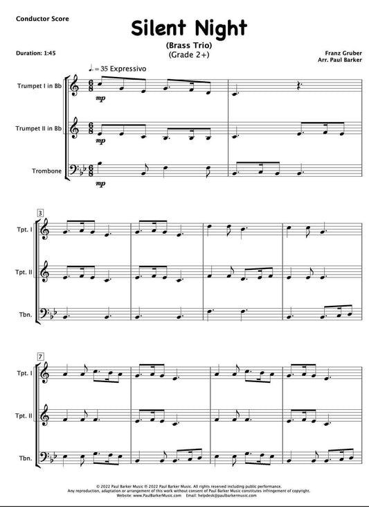 Silent Night (Brass Trio) - Paul Barker Music