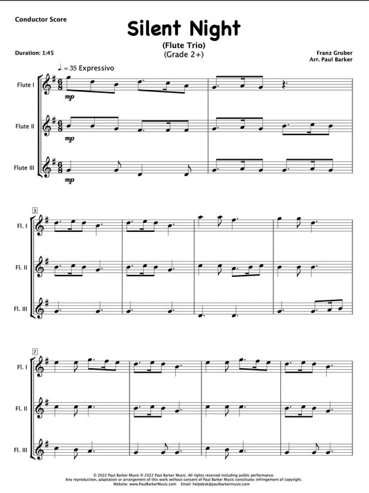 Silent Night (Flute Trio) - Paul Barker Music
