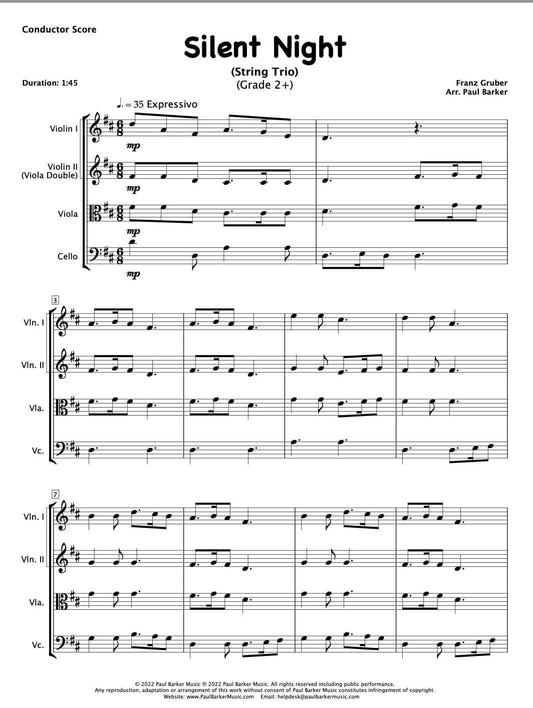 Silent Night (String Trio) - Paul Barker Music