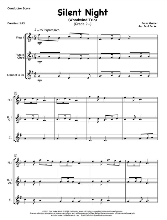 Silent Night (Woodwind Trio) - Paul Barker Music