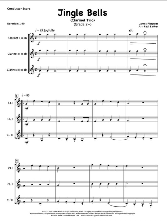 Jingle Bells (Clarinet Trio) - Paul Barker Music
