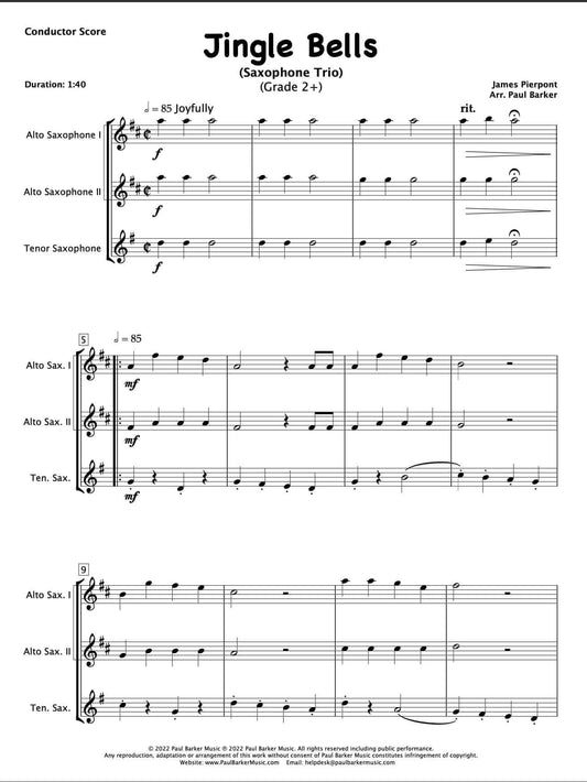 Jingle Bells (Saxophone Trio) - Paul Barker Music