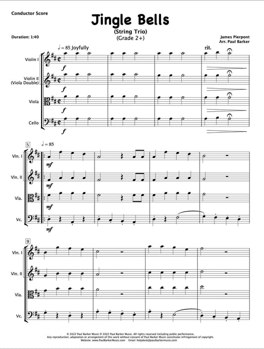 Jingle Bells (String Trio) - Paul Barker Music