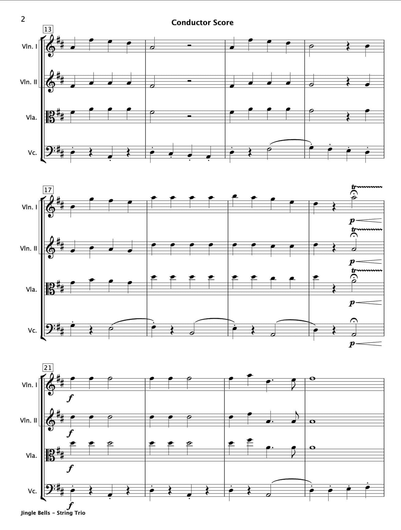 Jingle Bells (String Trio) - Paul Barker Music