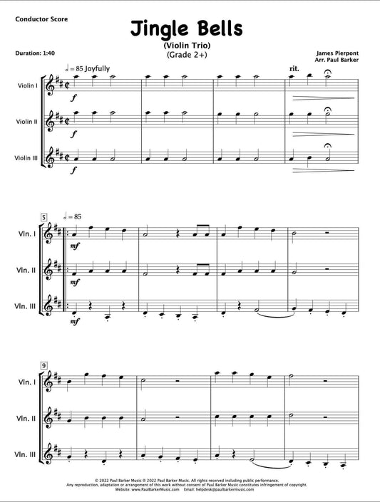 Jingle Bells (Violin Trio) - Paul Barker Music
