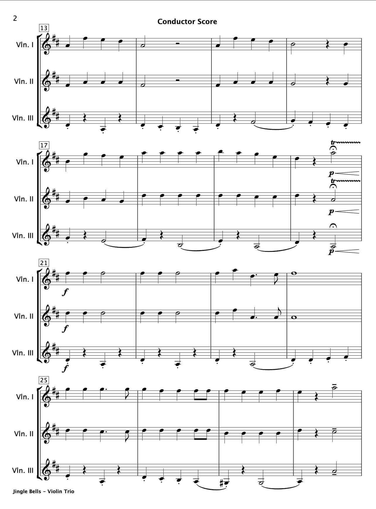 Jingle Bells (Violin Trio) - Paul Barker Music