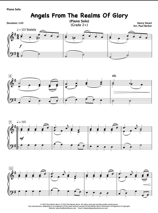 Angels From The Realms Of Glory (Piano Solo) - Paul Barker Music