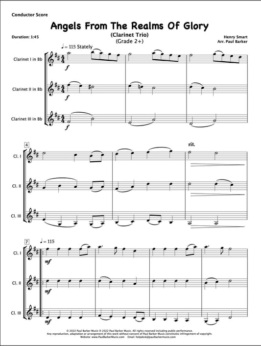 Angels From The Realms Of Glory (Clarinet Trio) - Paul Barker Music