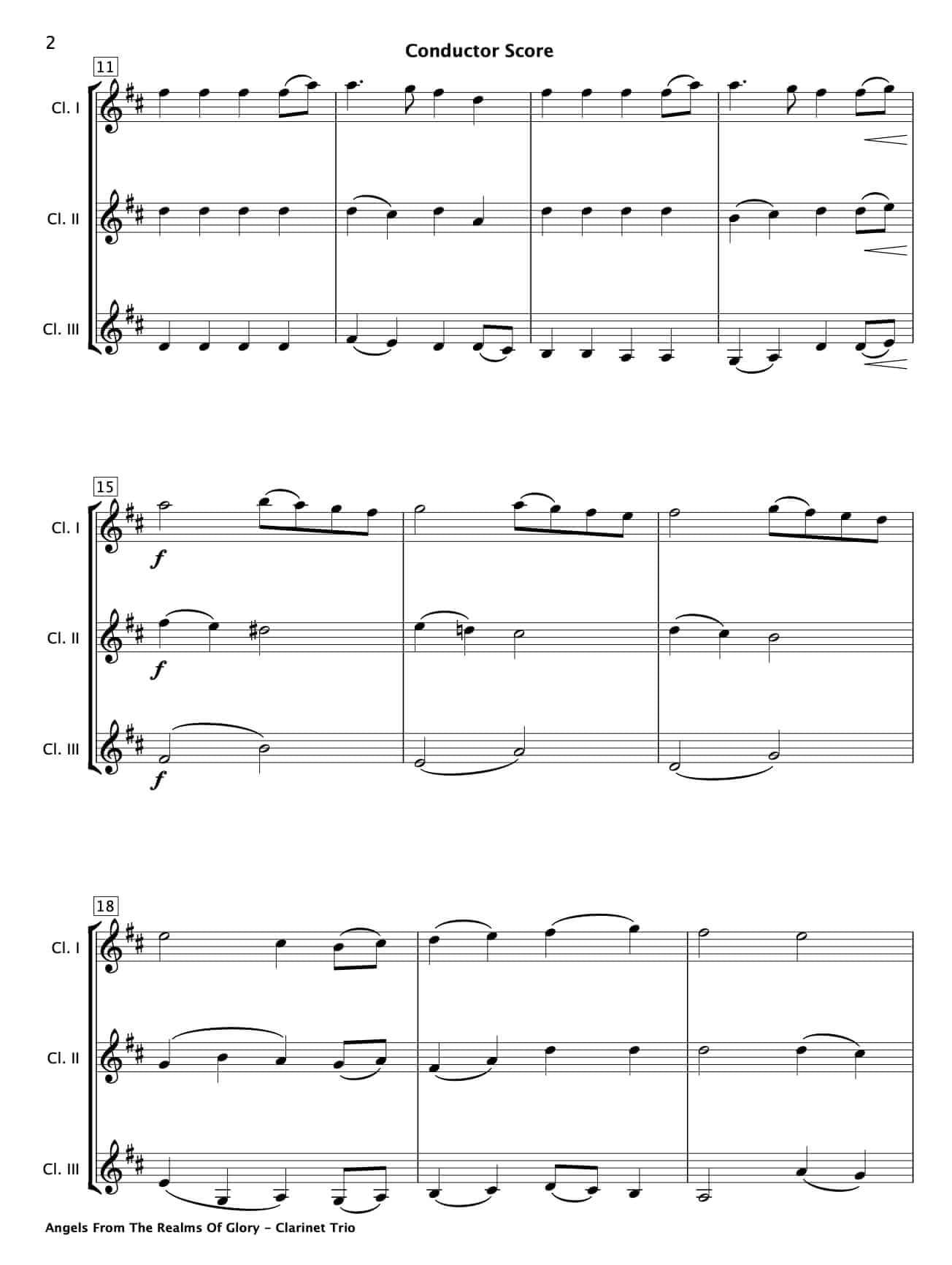 Angels From The Realms Of Glory (Clarinet Trio) - Paul Barker Music