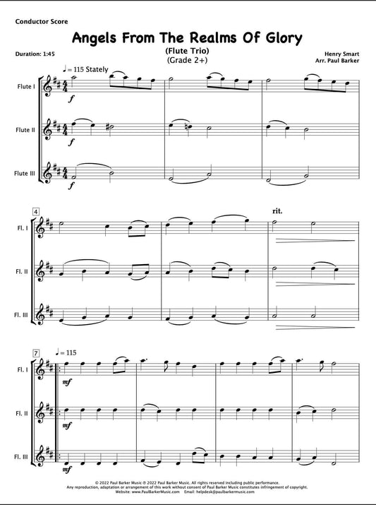 Angels From The Realms Of Glory (Flute Trio) - Paul Barker Music